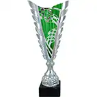 345mm Green Fuego Chequered Flag Award
