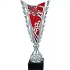 345mm Red Fuego Chequered Flag Award