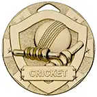 Gold Mini Shield Cricket Medal 50mm