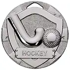 Silver Mini Shield Hockey Medal 50mm