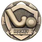Bronze Mini Shield Hockey Medal 50mm
