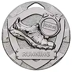 Silver Mini Shield Running Medal 50mm