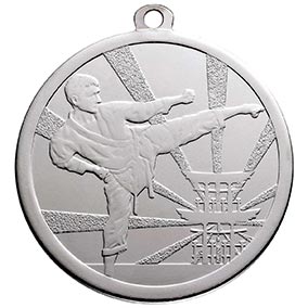 Silver Martial Arts Medal 70mm