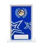 Rectangular Blue Silver Star 130mm