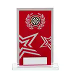 Rectangular Red Silver Star 130mm