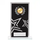 Rectangular Black Silver Star 150mm