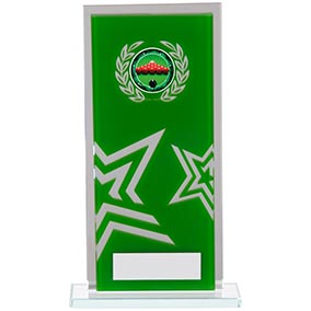 Rectangular Green Silver Star 170mm