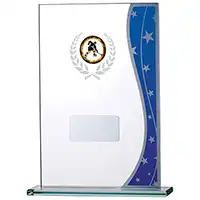 Rectangular Blue Mirror Edge Award 185mm