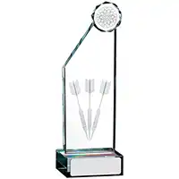 180mm Darts Edge Glass Award