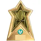 200mm Starforce Gold  Rugby Trophy