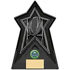 200mm Starforce Black Rugby Trophy
