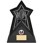 220mm Starforce Black Rugby Trophy