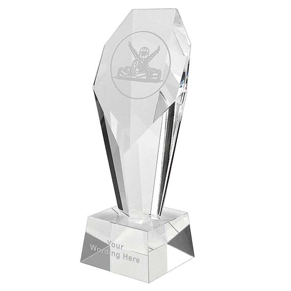 235mm Diamond Optical Crystal Karting Award