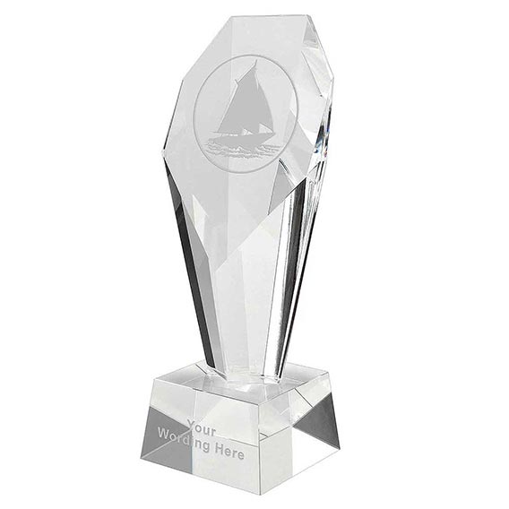 235mm Diamond Optical Crystal Sailing Award