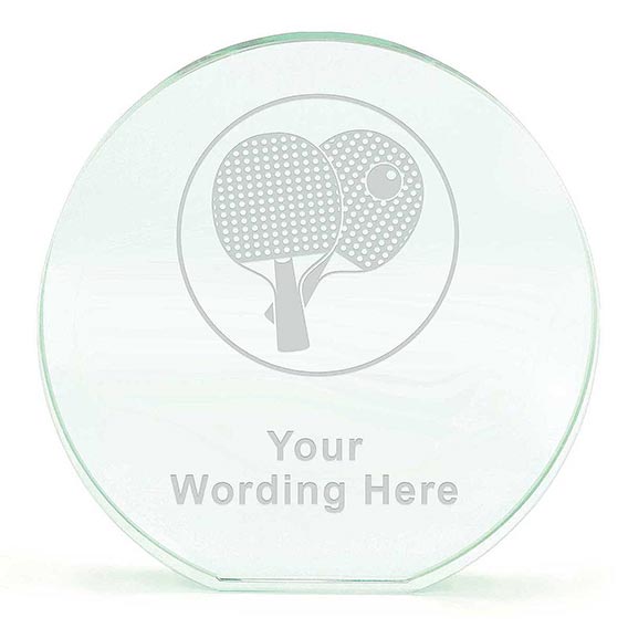 Poppy Jade Glass Table Tennis Award 120mm