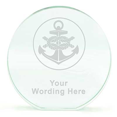 Poppy Jade Glass Sailing Award 140mm