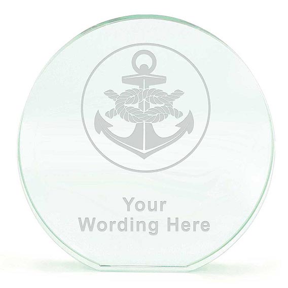 Poppy Jade Glass Sailing Award 100mm