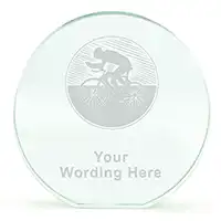 Poppy Jade Glass Cycling Award 100mm