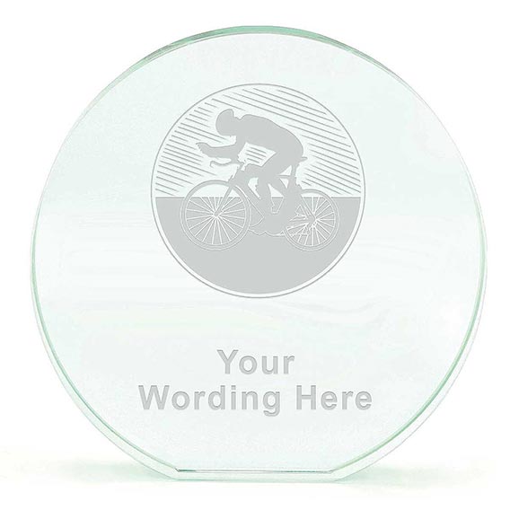 Poppy Jade Glass Cycling Award 100mm