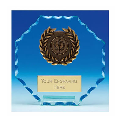 Pearl Edge Glass Plaque 10cm