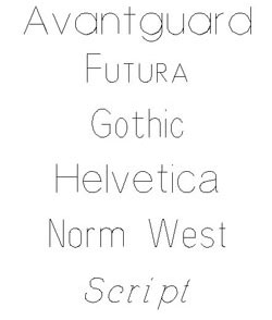 Free single line fonts for engraving