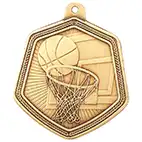 Falcon Basketball Medal Gold 65mm