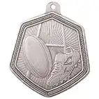 Falcon Rugby Medal Silver 65mm