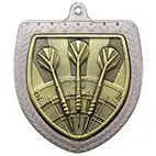 Silver Cobra Shield Darts Medal 70mm