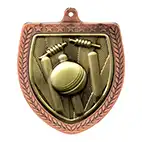 Bronze Cobra Shield Cricket Medal 70mm