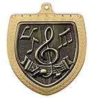 Gold Cobra Shield Music Medal 70mm