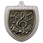Silver Cobra Shield Music Medal 70mm