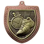 Bronze Cobra Shield Running Medal 70mm