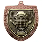 Bronze Cobra Shield Ice Hockey Medal 70mm
