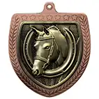 Bronze Cobra Shield Equestrian Medal 70mm