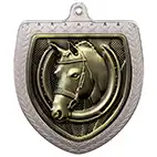 Silver Cobra Shield Equestrian Medal 70mm