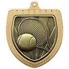Gold Cobra Shield Tennis Medal 70mm