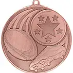 Iconic Bronze Rugby Medal 55mm