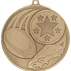 Iconic Gold Rugby Medal 55mm