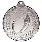 Aviator Silver Rugby Medal 50mm