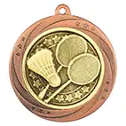 Bronze Superstar Badminton Medal 60mm
