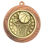 Bronze Superstar Basketball Medal 60mm