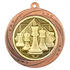 Bronze Superstar Chess Medal 60mm