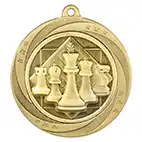 Gold Superstar Chess Medal 60mm