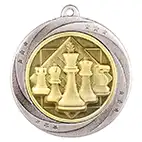 Silver Superstar Chess Medal 60mm