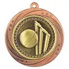 Bronze Superstar Cricket Medal 60mm
