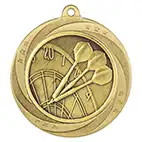Gold Superstar Darts Medal 60mm