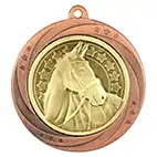 Bronze Superstar Equestrian Medal 60mm