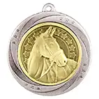 Silver Superstar Equestrian Medal 60mm