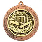 Bronze Superstar Gymnastics Medal 60mm