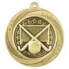 Gold Superstar Hockey Medal 60mm
